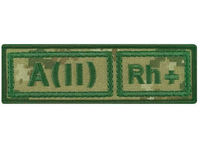 Полоска группа крови ПС AB(IV) Rh+ на цифре тактика.